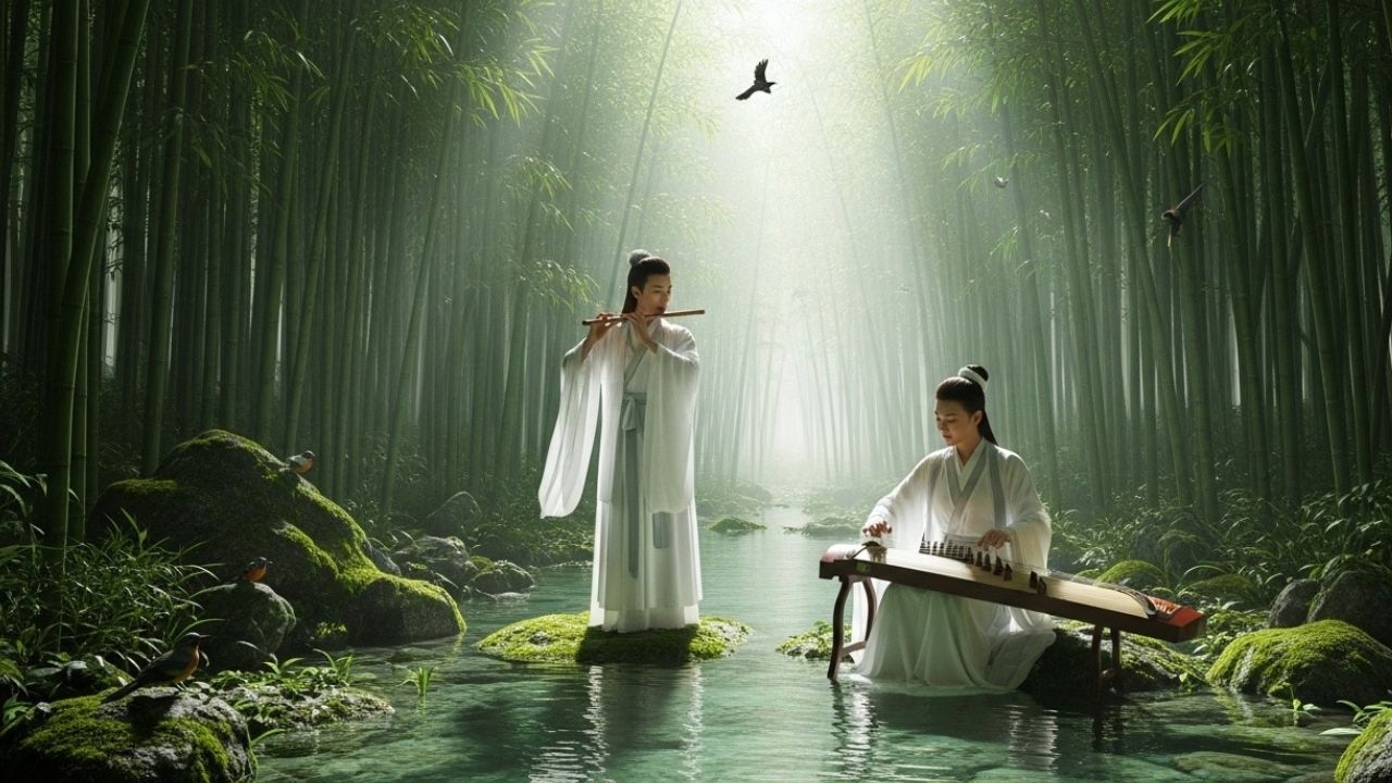 Nhạc Thiền Thư Giãn | Đàn Tranh Sáo Trúc Tĩnh Tâm Dễ Ngủ, Giảm Căng Thẳng 1H