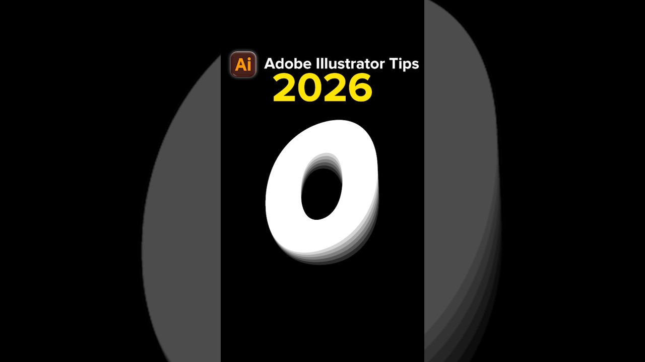 illustrator Tips 2026 | Letter O Flip Text Effect in Adobe Illustrator | Logo Design