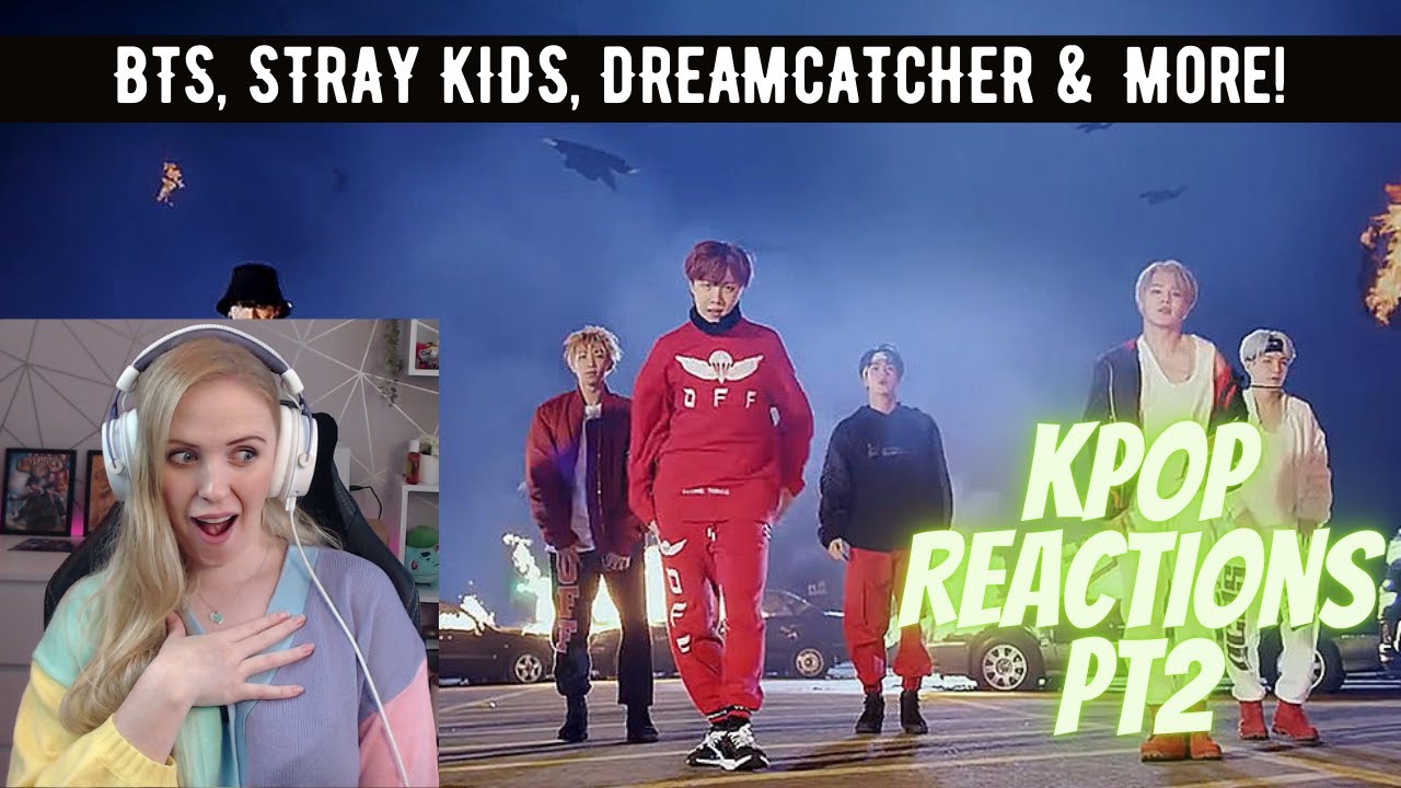 First Time Reacting to KPOP- Part 2 (BTS, DREAMCATCHER, STRAY KIDS & MORE!)