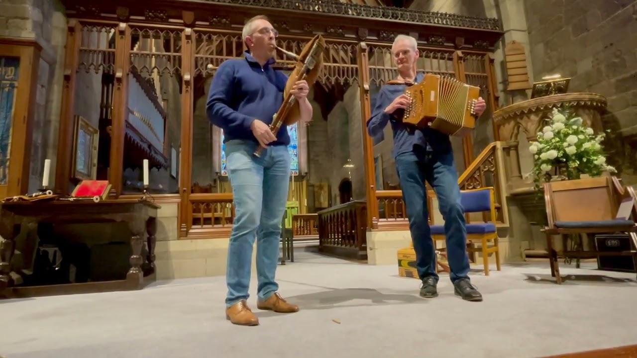 Deux Terres (Fabrice Besson, and Julian Sutton) at the Saturday Night Concert at the 2024 Blowout.