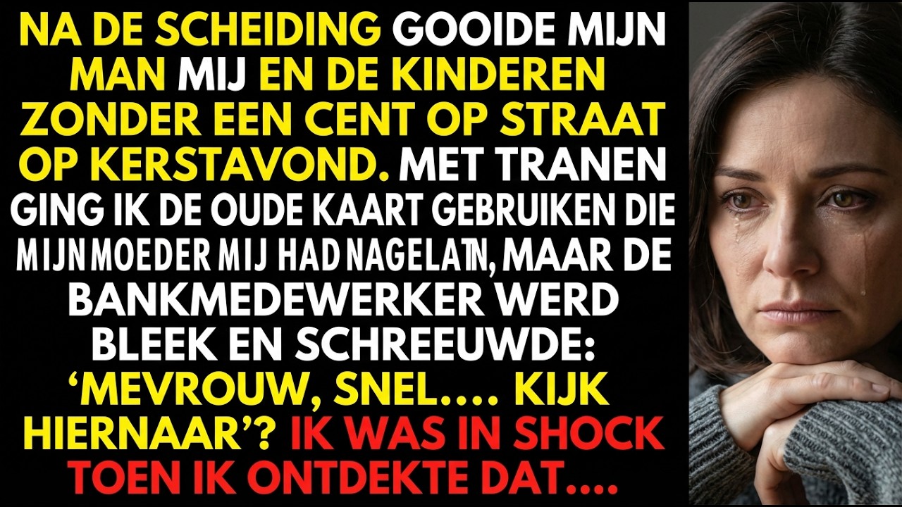 Na de scheiding zette mijn man ons eruit—moeders oude kaart deed de bankier verbleken!