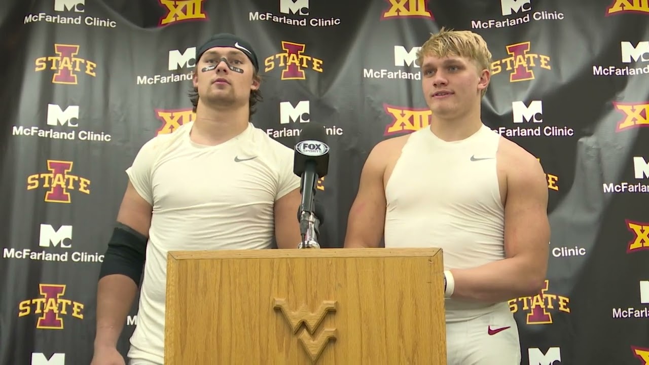 Kooper Ebel and Carson Hansen talk Iowa State win at West Virginia