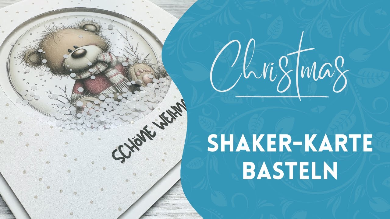 Süsse Shaker-Weihnachtskarte 🎄✨ – Mit Digistamps & Canva ganz einfach