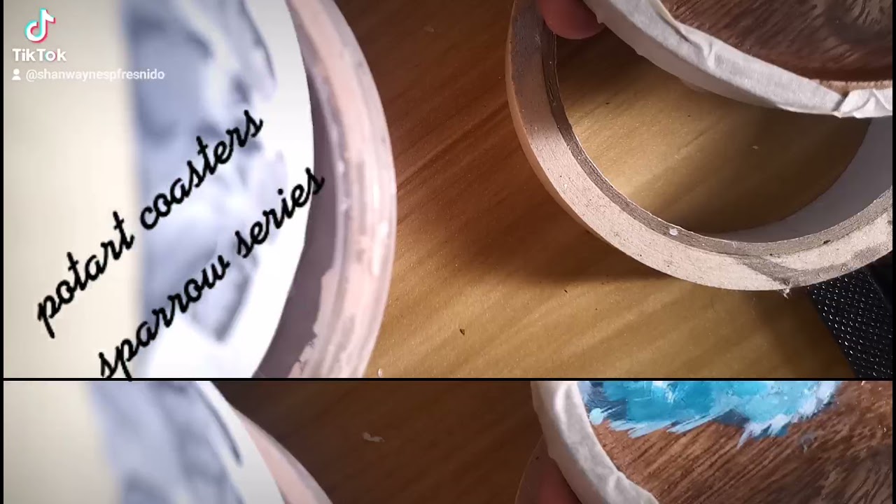 acrylic on wood coasters by potart