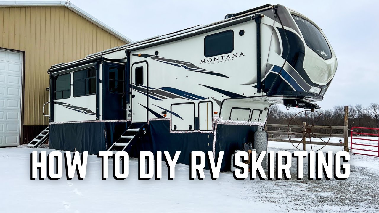 How To DIY Vinyl RV Skirting -  Including Tips, Cost, & Lessons Learned!
