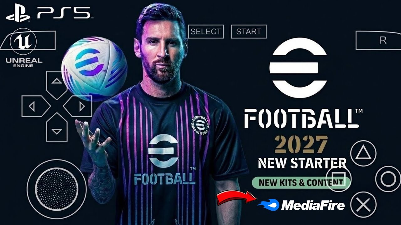 eFootball PES 2027 PPSSPP для Android: Офлайн-скачивание | Камера PS5 | Новая форма и трансферы