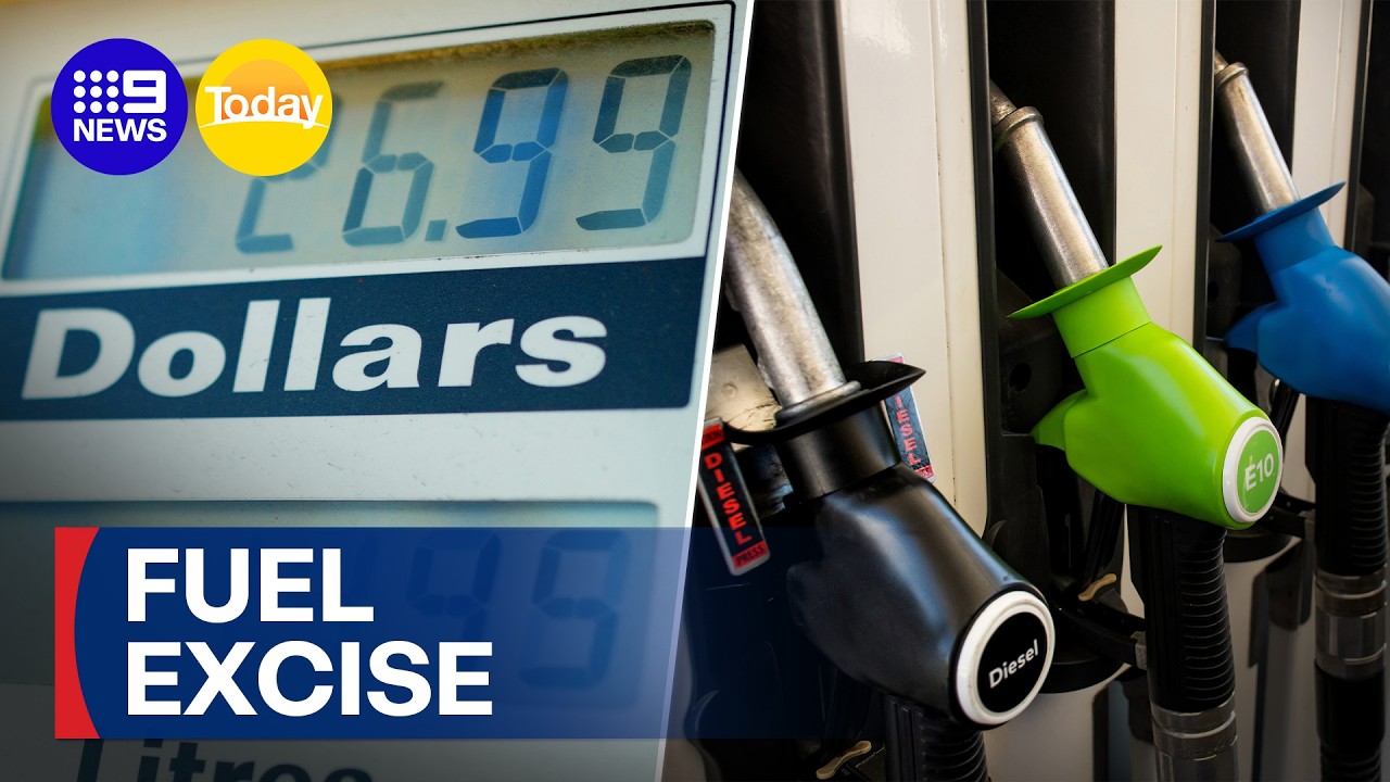 Cut to fuel excise comes into effect | 9 News Australia