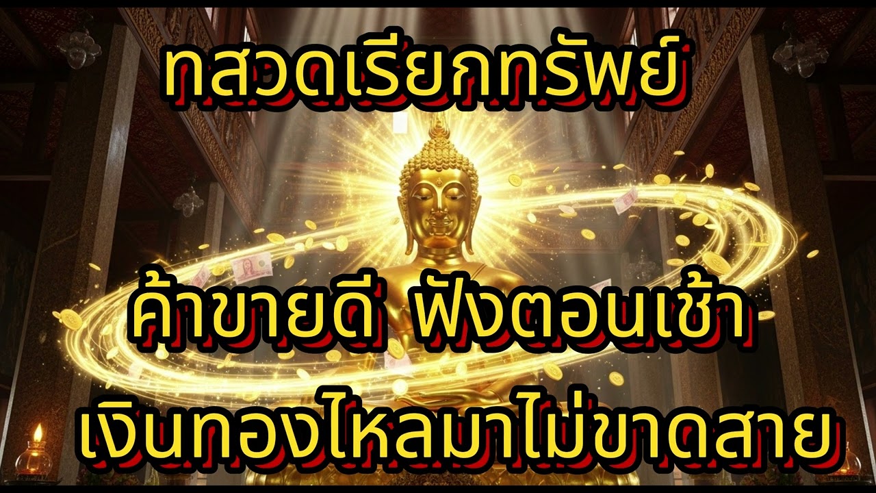 บทสวดเรียกทรัพย์ ค้าขายดี ฟังตอนเช้า เงินทองไหลมาเสริมพลังแห่งโชคลาภ
