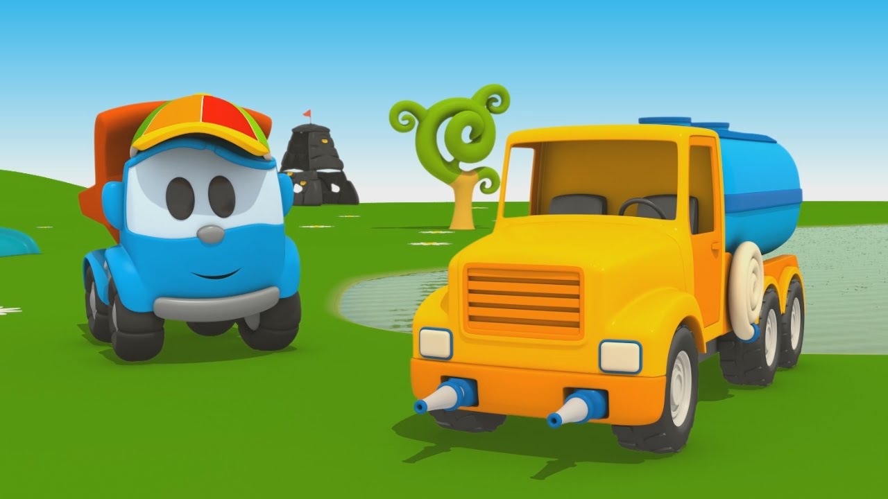 🚛🍼💦 Cartoni Animati per Bambini: Leo Junior e l&rsquo;autobotte💦🚚🎥