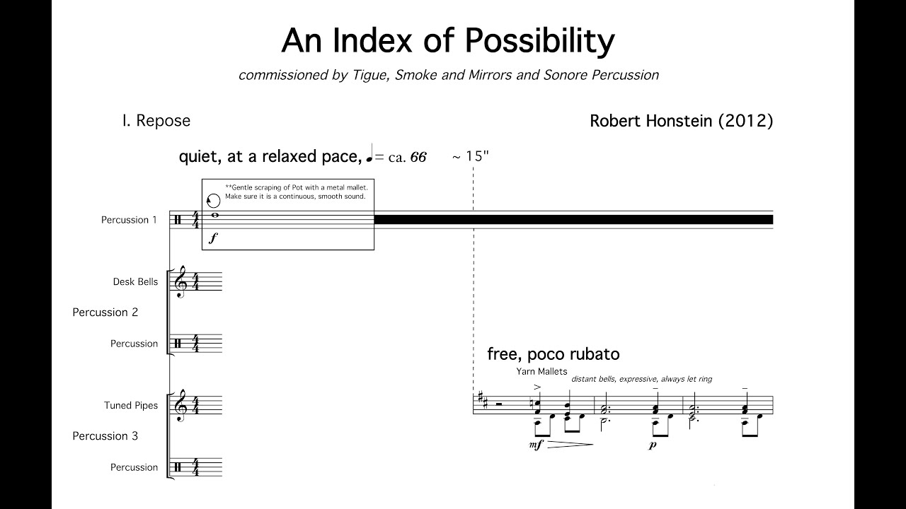 Robert Honstein: An Index of Possibility (Score Follow Edition)