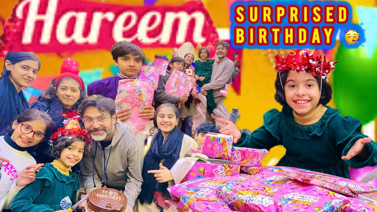 Happy Birthday Hareem Khan | Surprised Birthday Party #allahhuakbar #birthday @rayyanandfamily