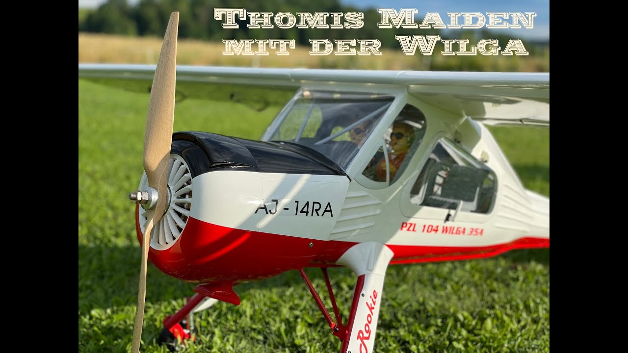 Thomis Erstflug mit seiner Black Horse PZL-104 Wilga