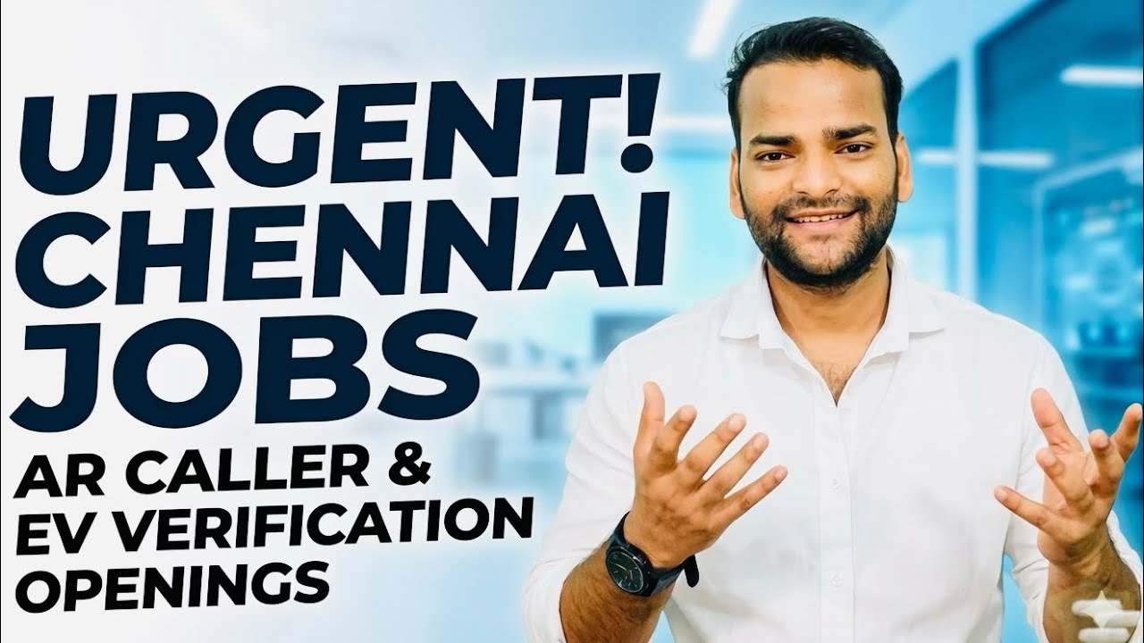 Urgent Hiring! AR Caller & EV Jobs in Chennai | Healthcare BPO Openings 2026