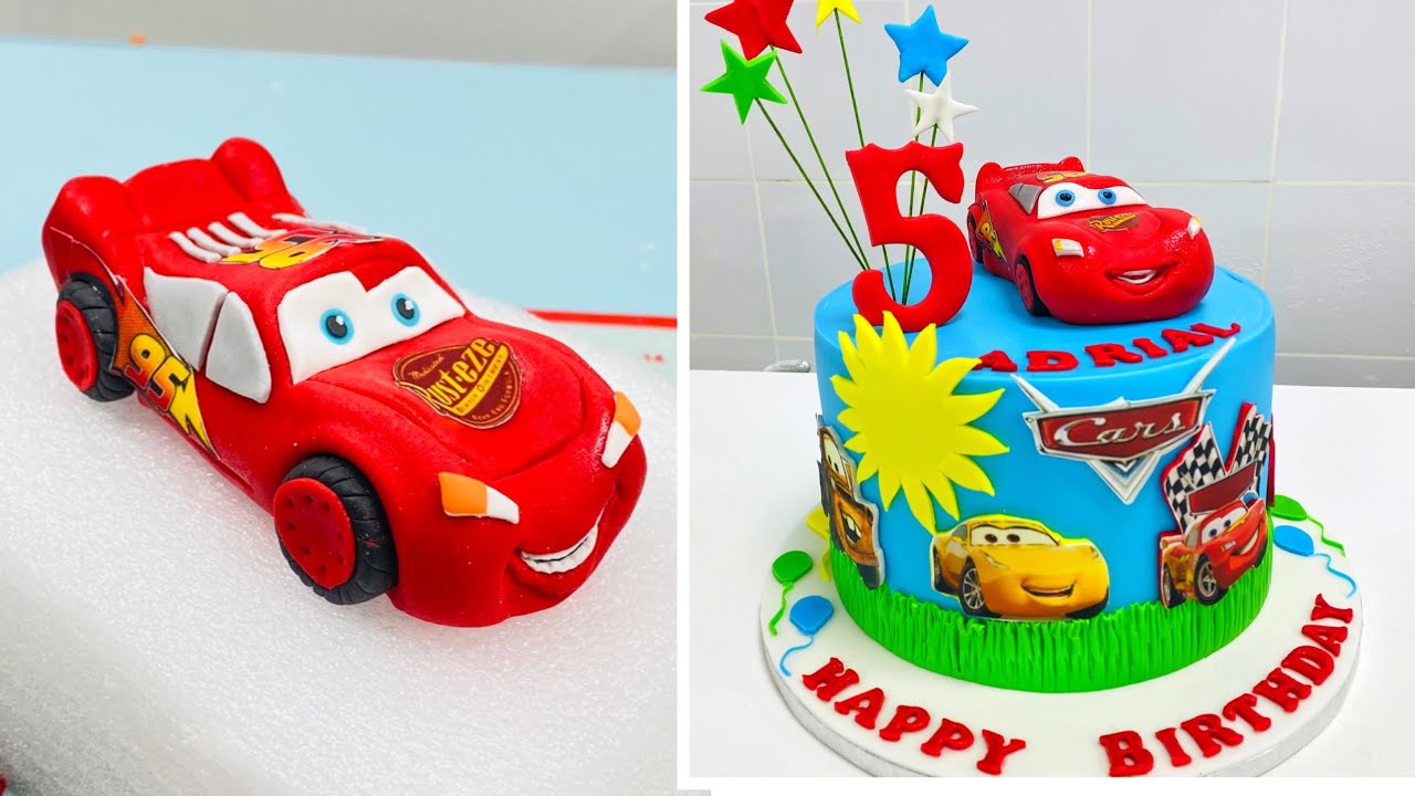Quick & Easy McQueen Car Cake Topper Tutorial That Anybody Can Make at Home