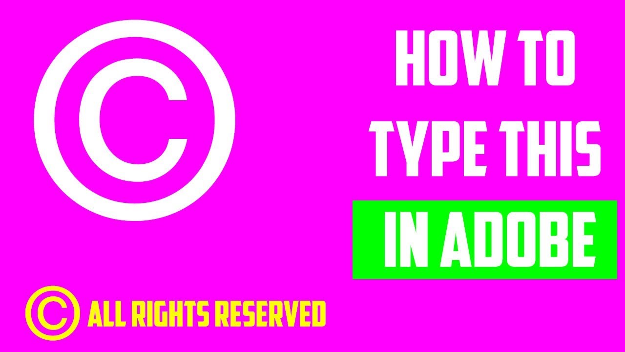 How to type copyright symbol  &copy; in premier cc