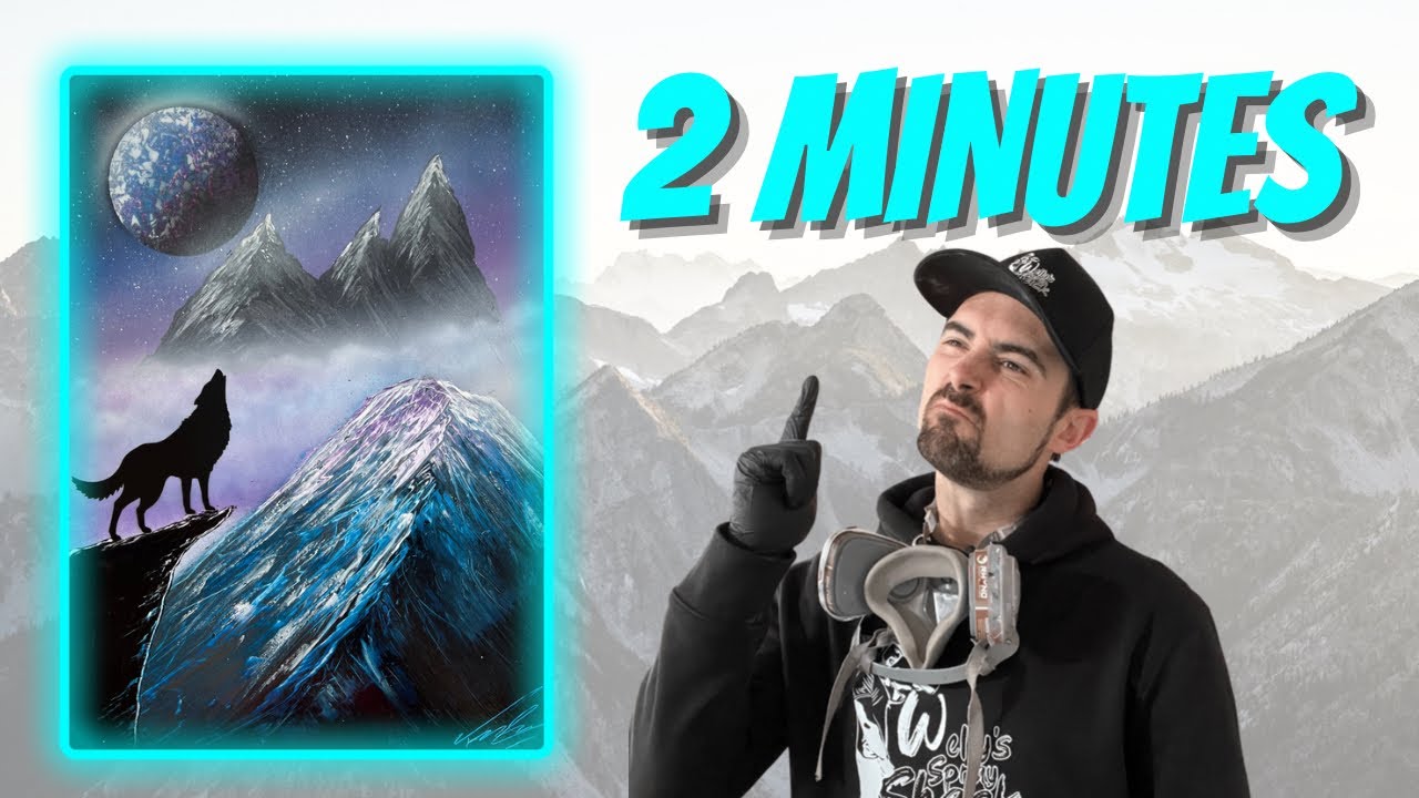 How I Make Realistic Mountains with Spray Paint!