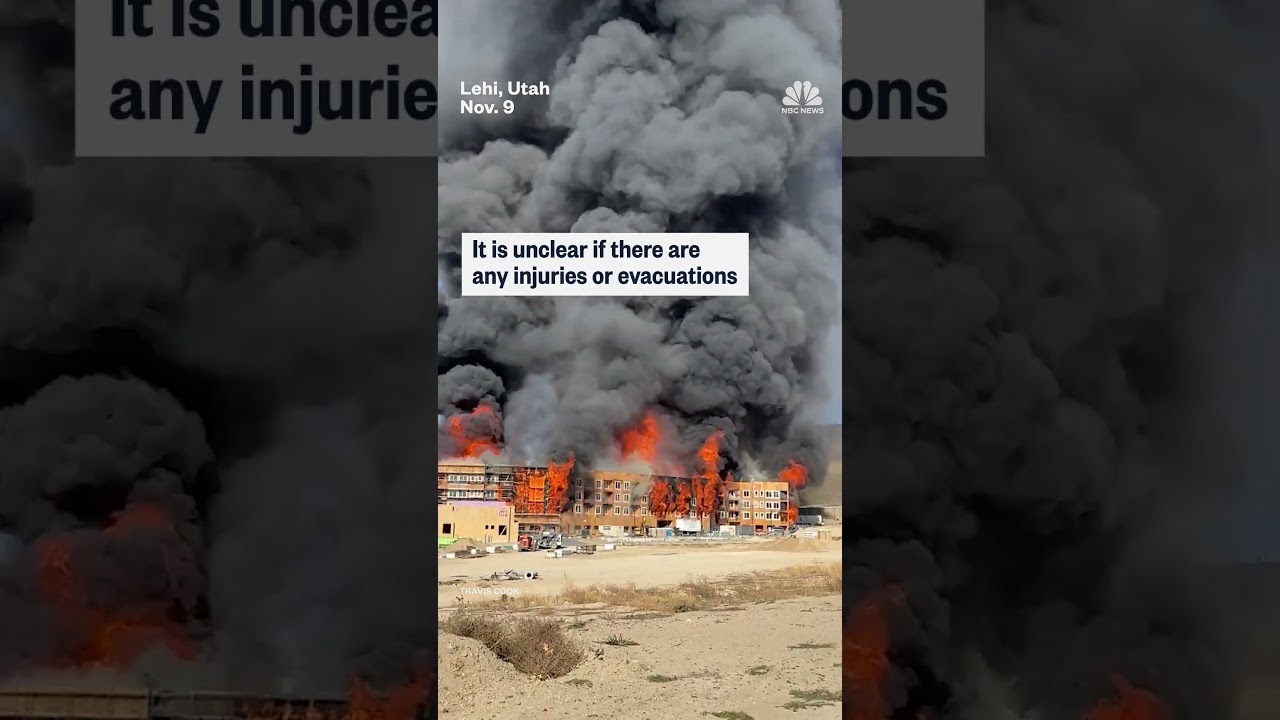 Massive fire engulfs four structures in Utah