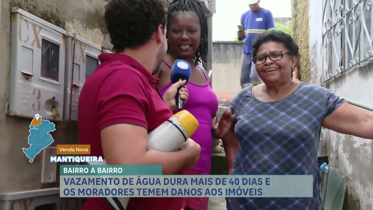 Bairro a Bairro: vazamento de água dura mais de 40 dias na região de Venda Nova, em BH