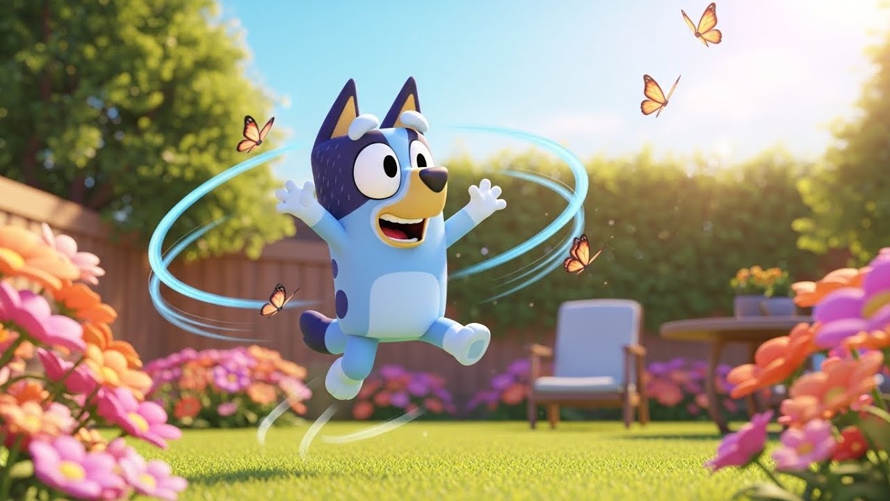 Bluey Chased Butterflies Through the Yard 🦋💙 | Cute Kids Song | Nursery Rhymes