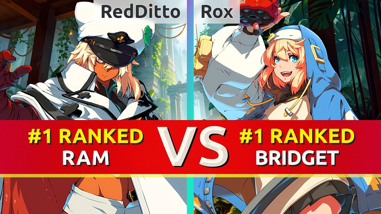 GGST ▰ RedDitto (#1 Ranked Ramlethal) vs Rox (#1 Ranked Bridget). High Level Gameplay