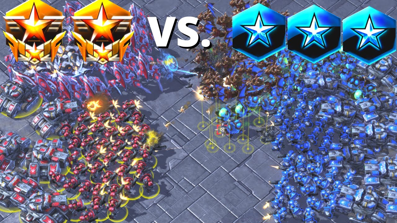 2 Terran/Protoss Grandmasters vs 3 Masters Players (INSANE Challenge)