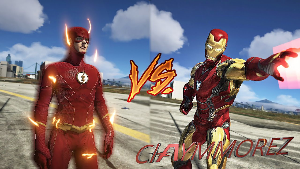 THE FLASH VS IRON MAN Mark 85! Speed VS Technology (GTA 5 Flash Mod)