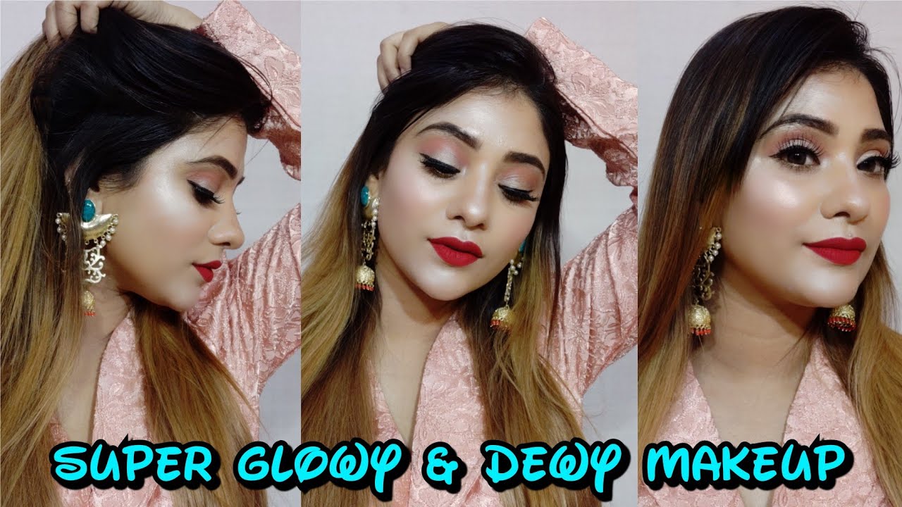 Super glowy makeup Look || women's day special || shystyles