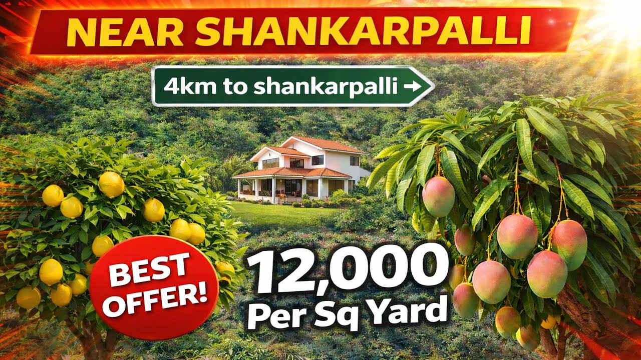 Farm Land Near Shankarpalli | Just ₹12,000 Per Sq Yard