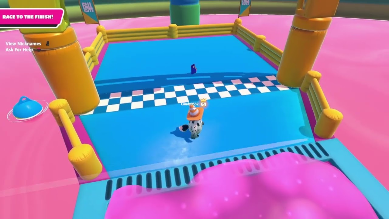 Saving bert from slime clime in Fall guys.