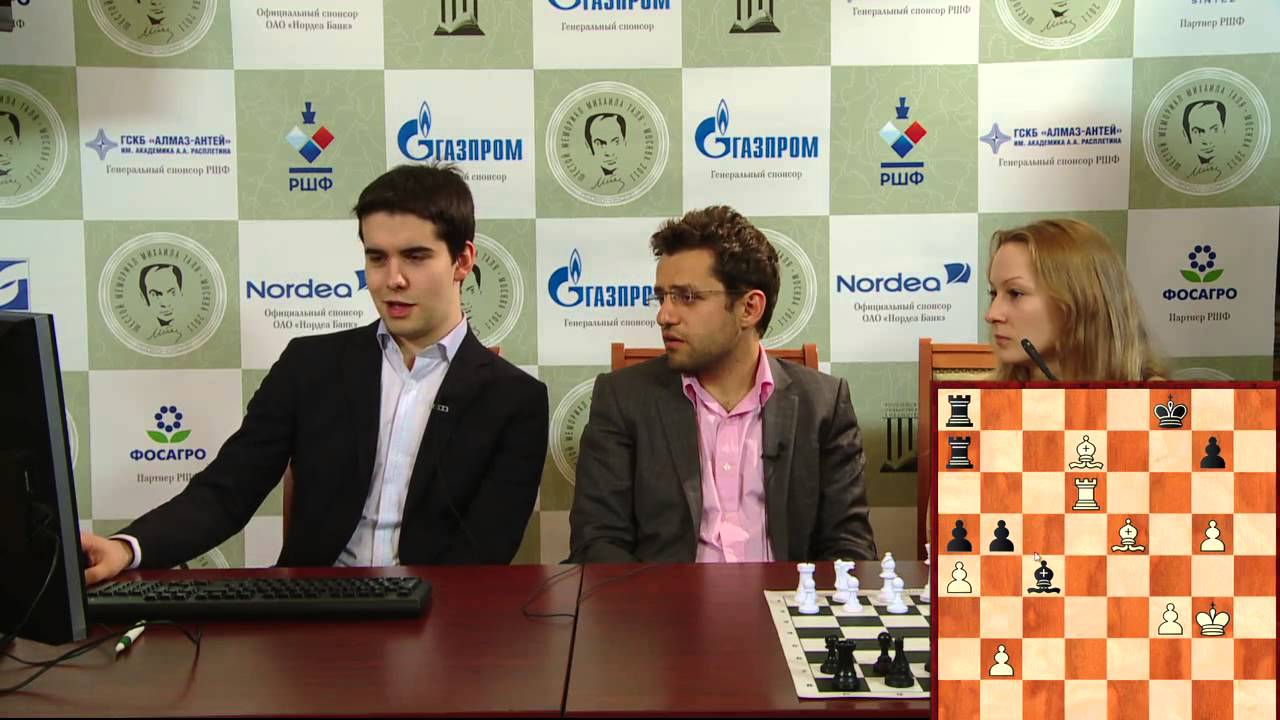 Tal Memorial, 2011. Round 9. Levon Aronian and Ian Nepomniachtchi speaking about their game