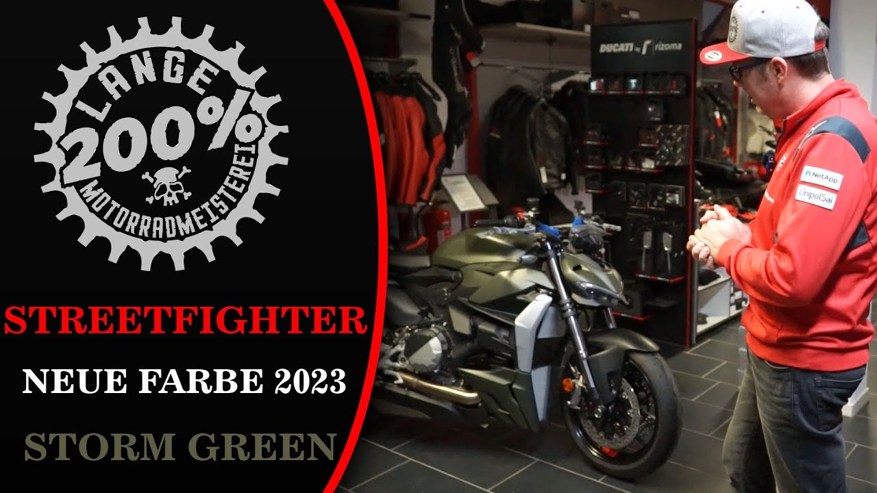 Ducati Streetfighter V2 2023 Storm Green. Trifft die neue Farbe Euren Geschmack? Umbau Ideen