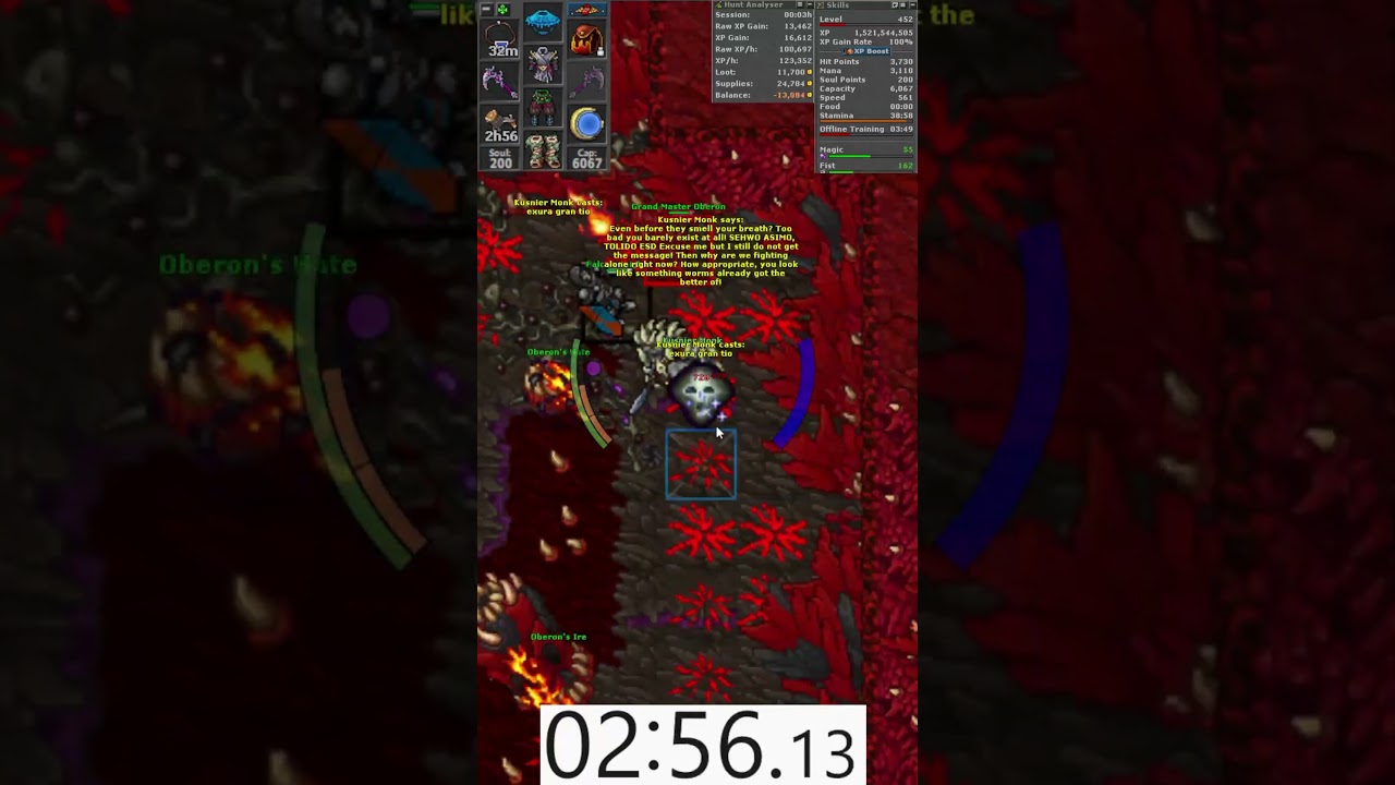 🔥 4-minute Monk Solo Oberon #tibia #monk