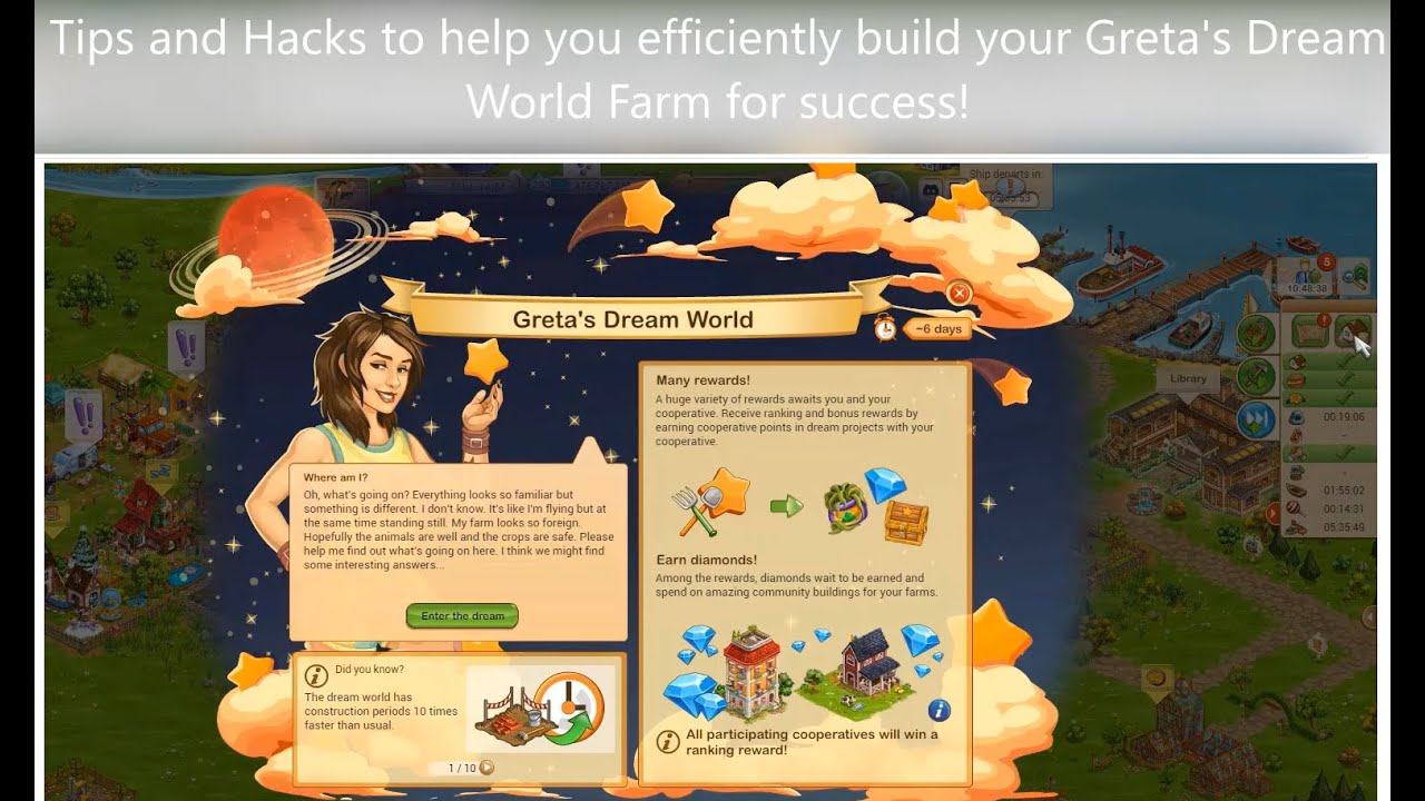 Big Farm - Greta's Dream World Hacks and Tips Tutorial