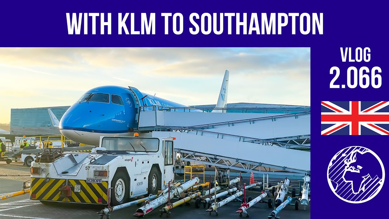 KLM Cityhopper ERJ-175 from AMS to SOU | TripReport | Vlog 2.066