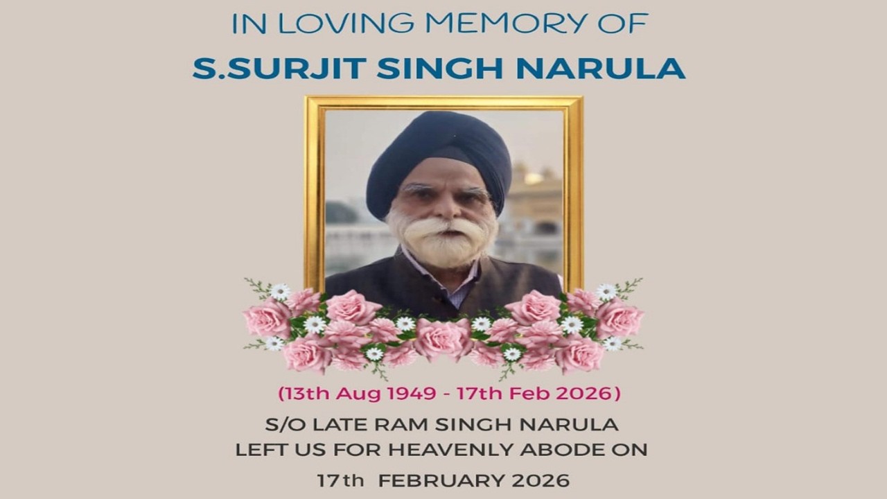 Kirtan in Loving Memory of S. Surjit Singh Narula