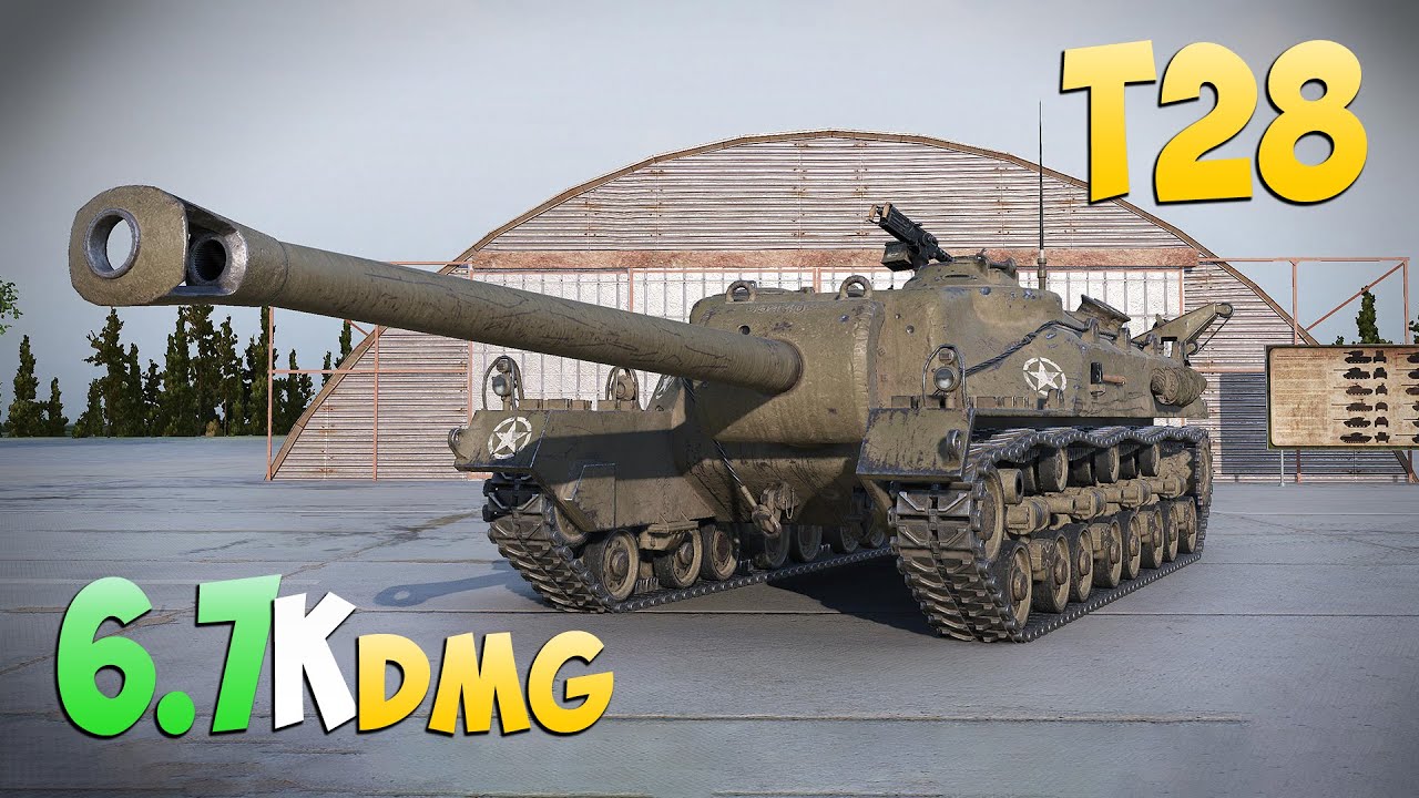 T28 - 8 Фрагов 6.7K Урона - Стальная стена! - Мир Танков