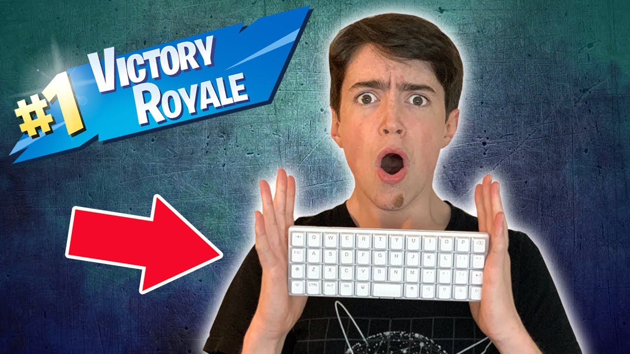 I WON WITH A TINY KEYBOARD! - Fortnite Battle Royale