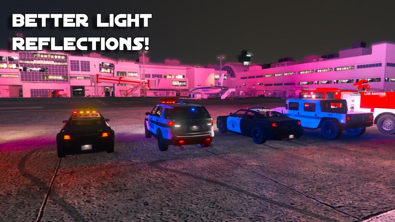 GTA V: Better Light Reflections For Lore Friendly Emergency Vehicles.