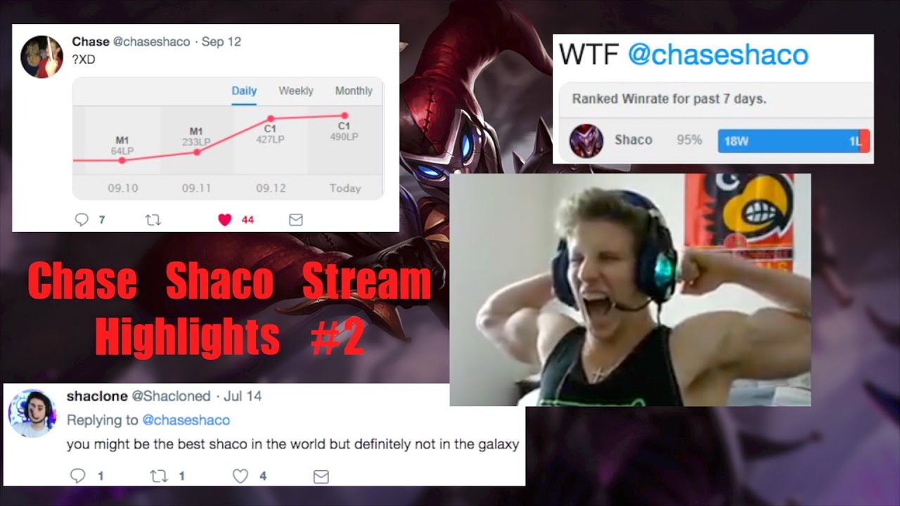 ChaseShaco RANK 1 SHACO WORLD CHALLENGER STREAM HIGHLIGHTS (RANK 17 NA)