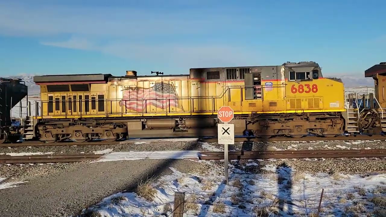 Union Pacific MOGPD on February 21, 2026, at the Wheelon Siding on the Ogden Subdivision