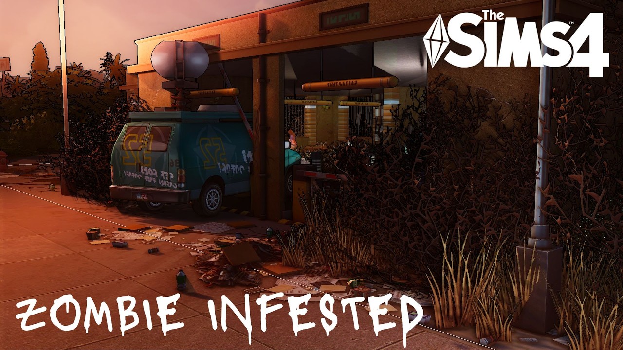 Sims 4 Speed Build: Zombie Apocalypse Parking Garage