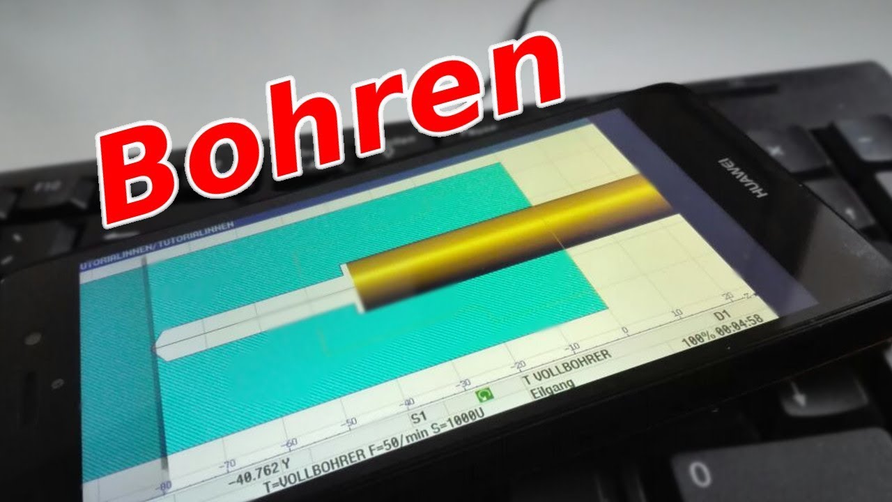 Tutorial CNC Drehen | Programmierung mit Sinumerik | Innenbearbeitung Zentrieren