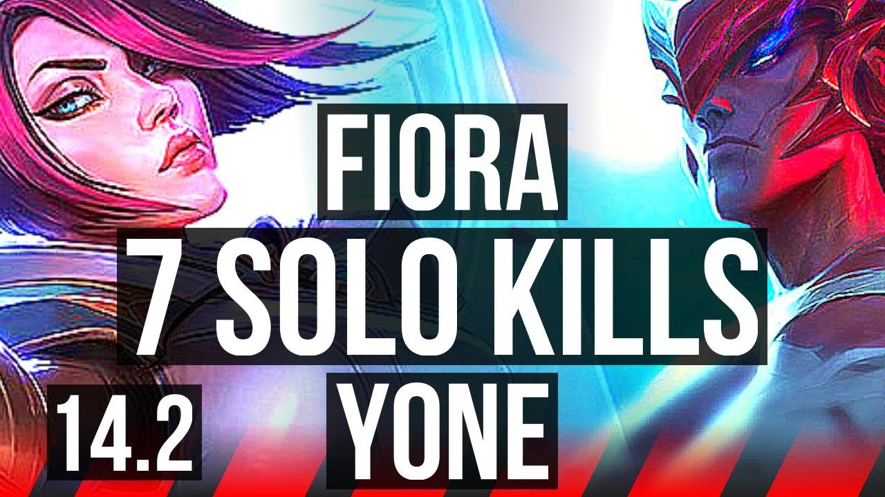 FIORA vs YONE (TOP) | 7 solo kills, 400+ games | NA Master | 14.2
