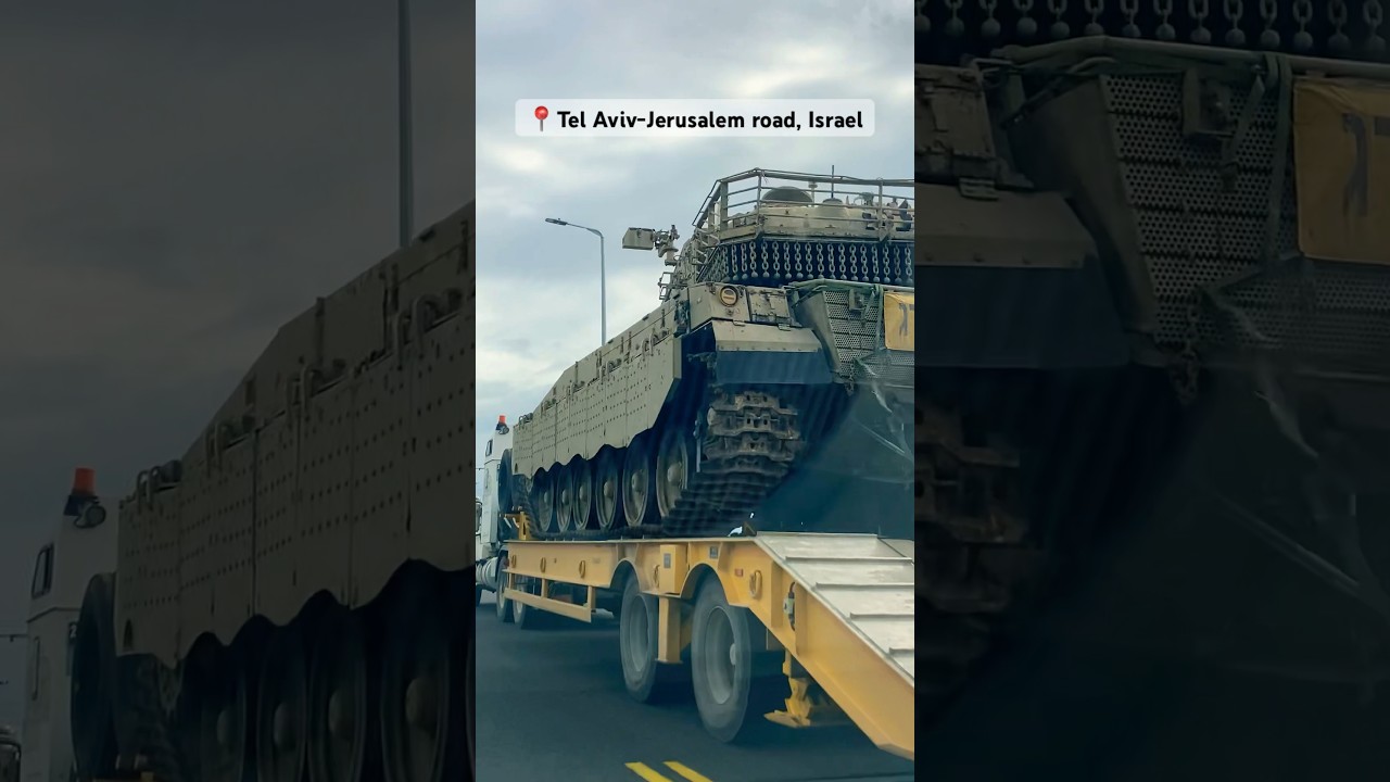 IDF TANK ON THE ROAD 💪🏼 #israel #idf #ישראל