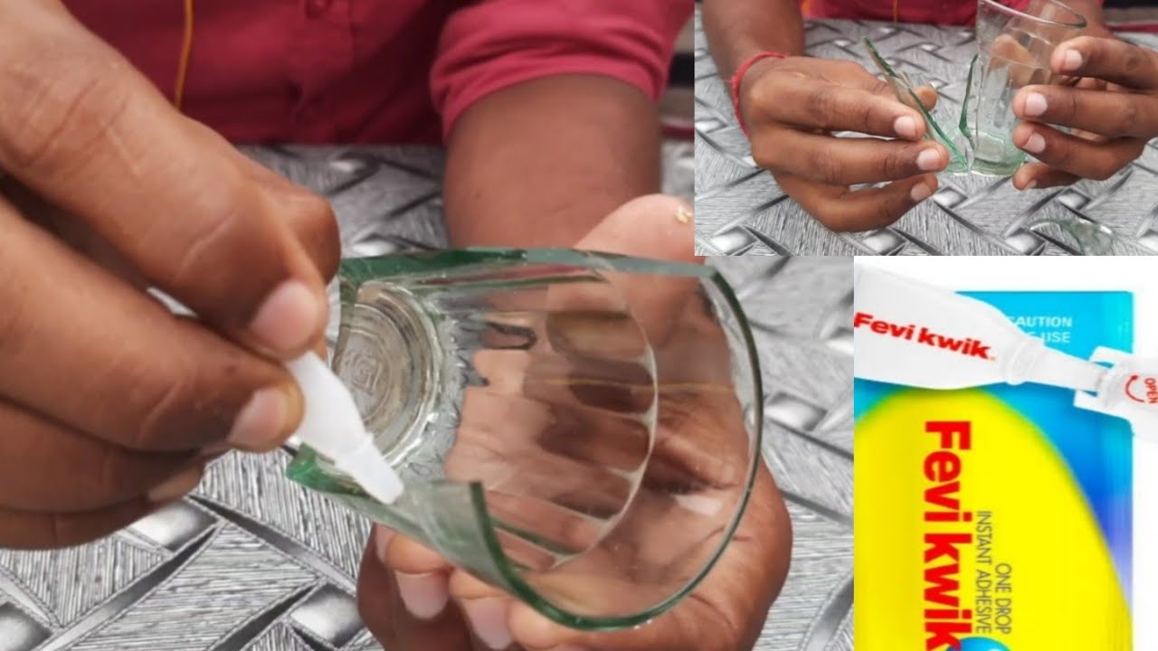 😎😎😎 Fevikwik से कांच का ग्लास भी चिपका दिया / Broken canch glass joind with Fevikwik😎😎😎