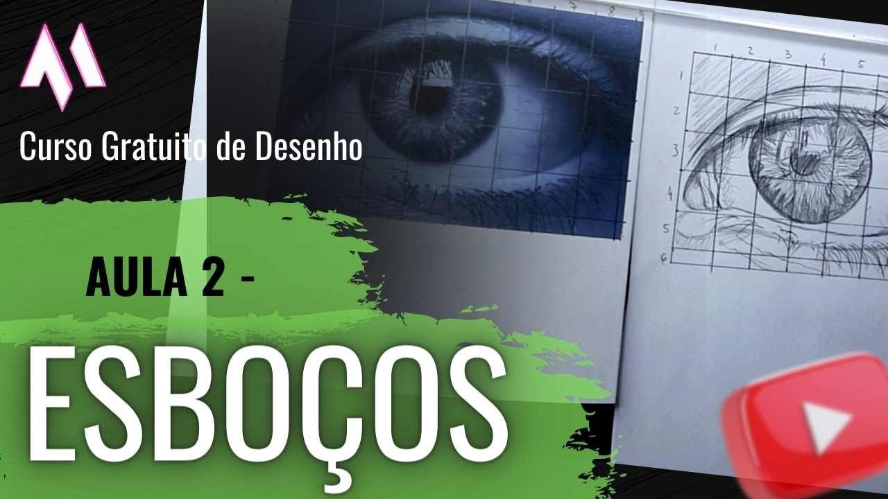 CURSO DE DESENHO GRATUITO - Aula 2 - Como traçar o Desenho (Formas de esboço)