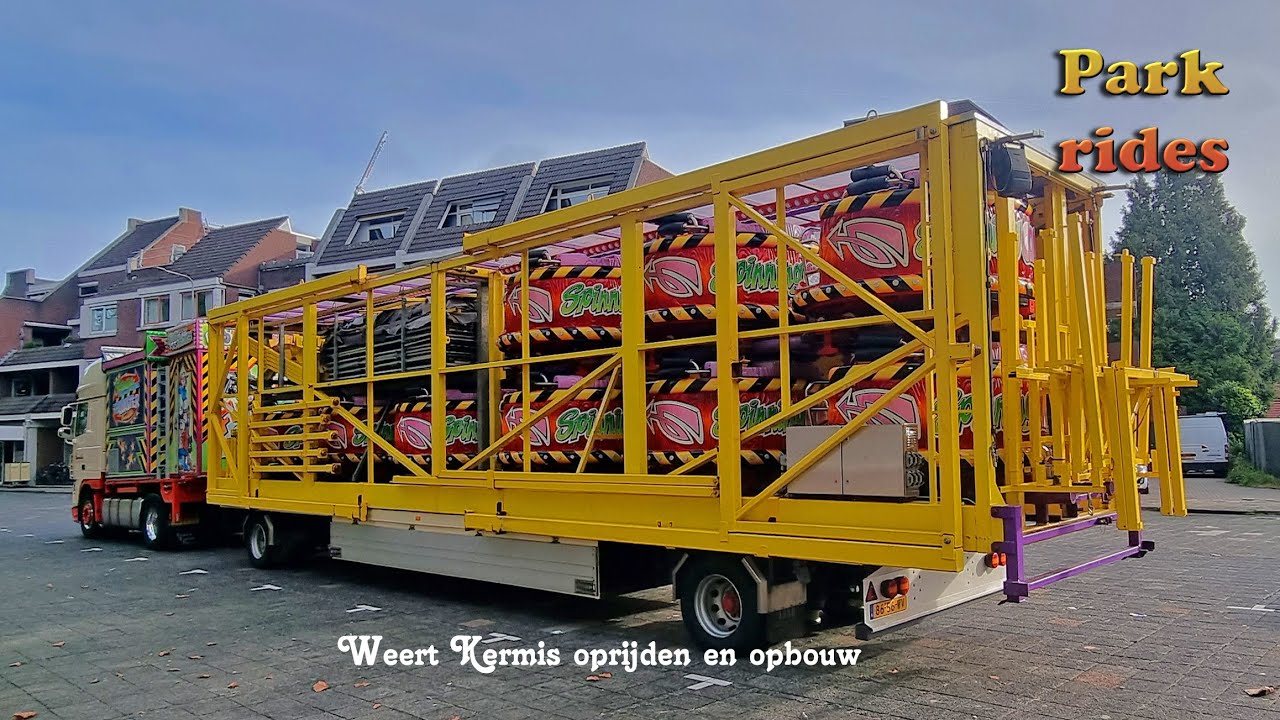 Oprijden en Opbouw Kermis Weert 2023 Deel 1