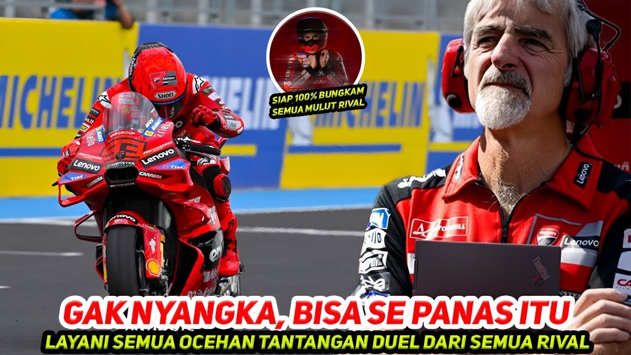 BOS DUCATI GAK NYANGKA🔥MARC MARQUEZ PANAS DENGAR OCEHAN RIVAL~LAYANI SEMUA TANTANGAN, DUEL HABIS2AN 
