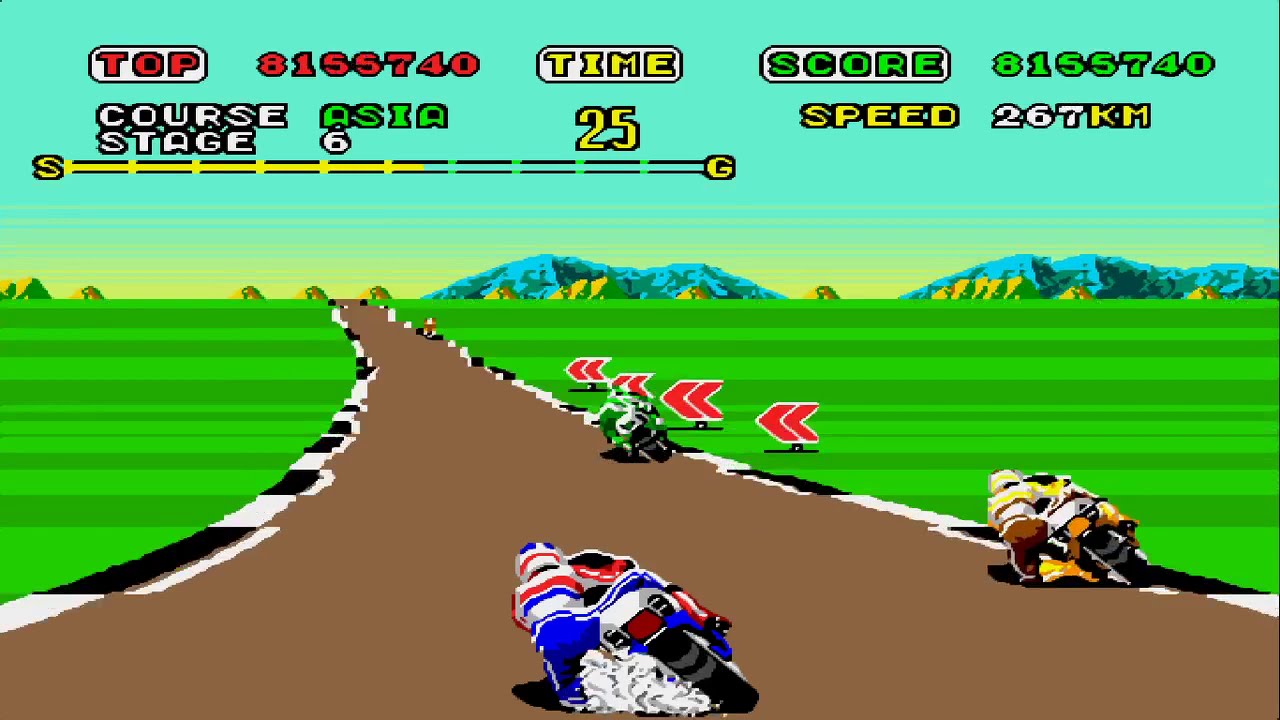 Super Hang-On (Sega Genesis/Mega Drive) - Begginner and Junior with Outride a Crisis and Hard Road