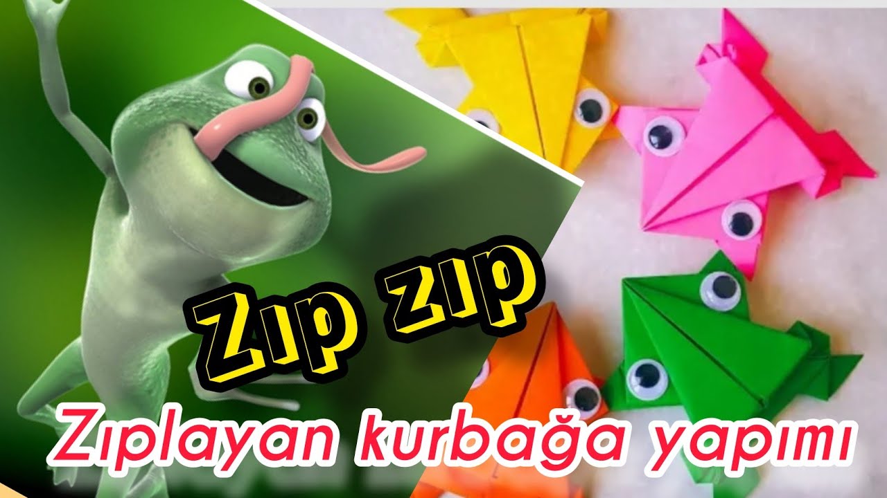 Kağıttan Kurbağa Yapımı/Kağıttan Neler Yapılır/Origami